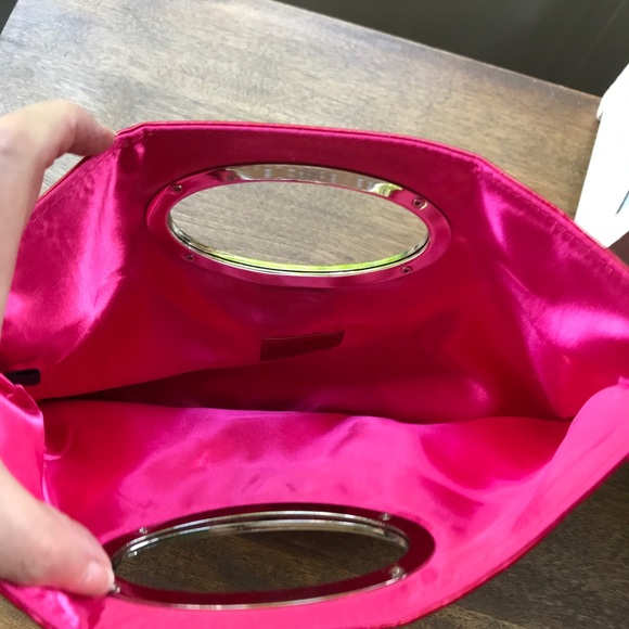 Express Cherry Red Metallic Clutch - Picture 3 of 3